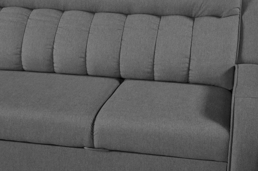 Прямой диван-кровать Блистер, раскладной, серый 231х96х96 см (изображение №8)