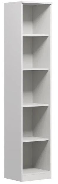 Стеллаж 5 полок СИРИУС - аналог IKEA BRIMNES, 39x190 см, белый