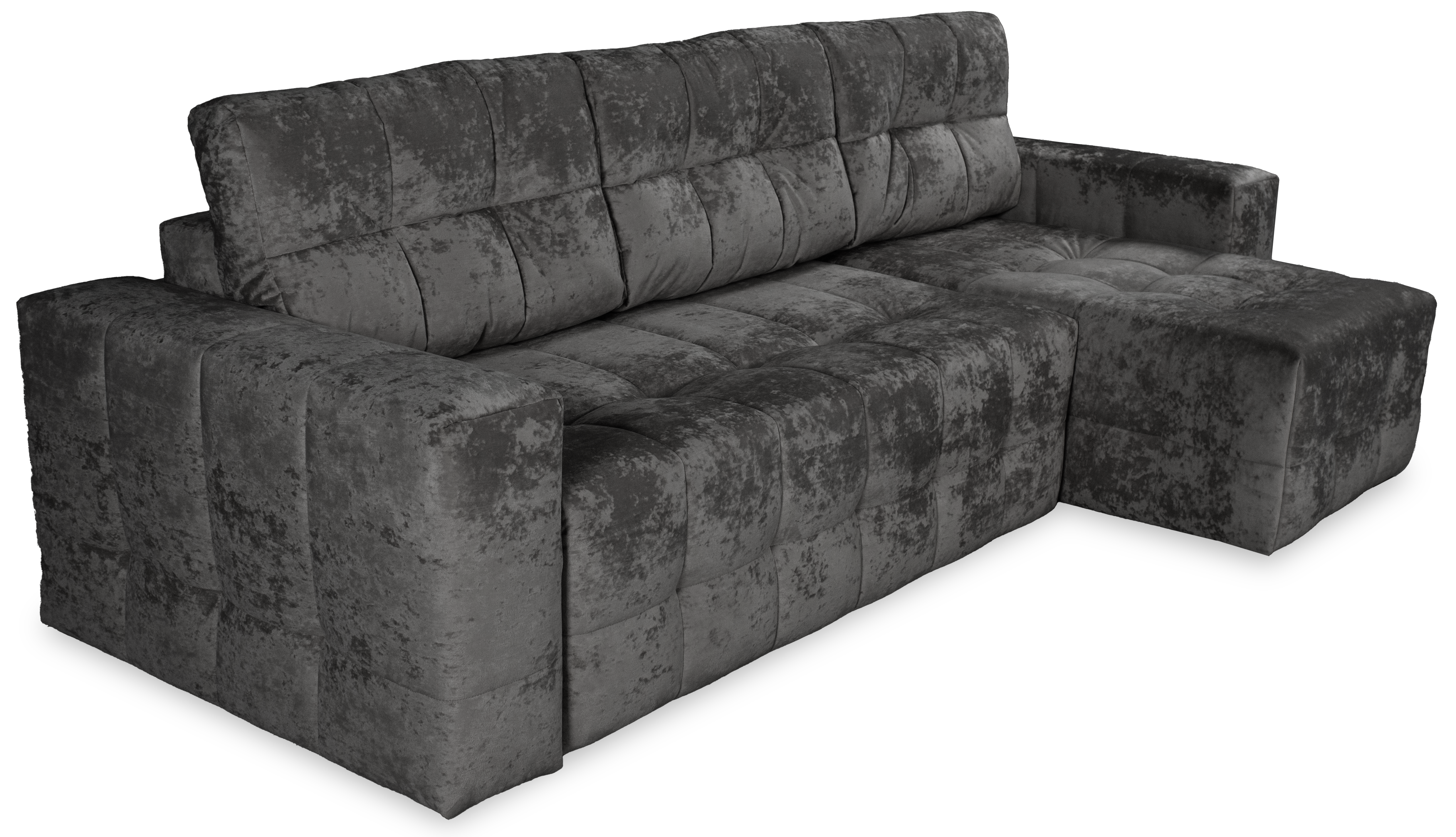 Угловой диван-кровать Реал, темно-серый, 228х160х97 см