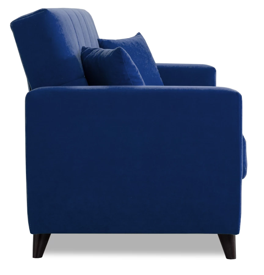 Диван-кровать Бетти 2 велюровый, раскладной, темно-синий 236х88х96 см (изображение №6)