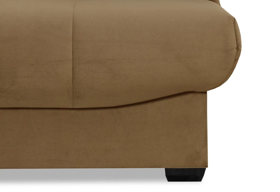 Прямой диван-кровать Аккорд, велюровый, раскладной, какао, 192х100х95 см (изображение №14)