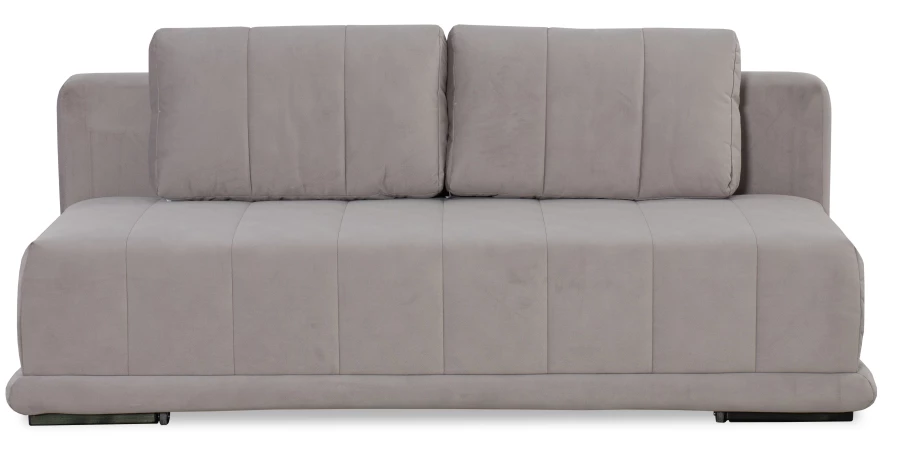 Диван-кровать Флорида, велюровый, светло-серый, 201х90х90 см (изображение №2)