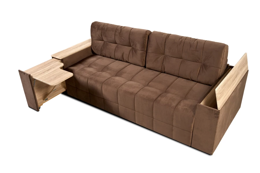 Диван-кровать Элегант 2022 ,коричневый 253х106х99 см (изображение №5)