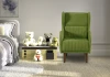 Кресло мягкое Градара, нераскладной, велюр, болотно-зеленый, 66х84х102 см
