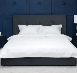 Кровать BuyRelax (велюр), с ПМ, 180х200 см, темно-серый