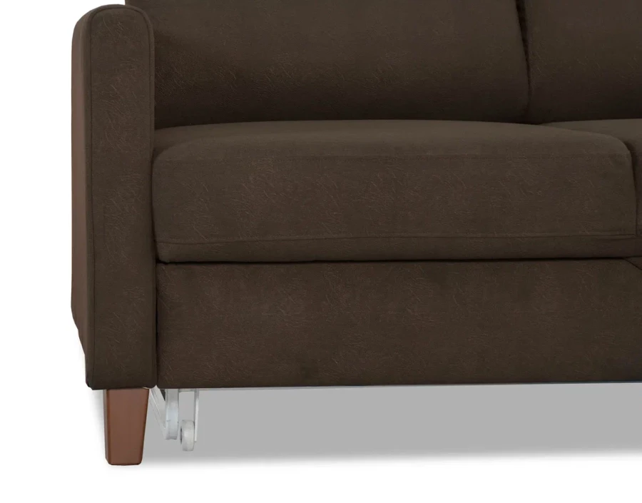 Диван-кровать Марсель со спальным местом, коричневый  228х160х97 см (изображение №4)
