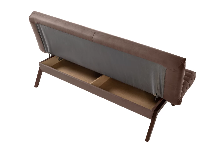 Диван-кровать Каир (БД), кофейный, замша, 188х73х88 см (изображение №7)