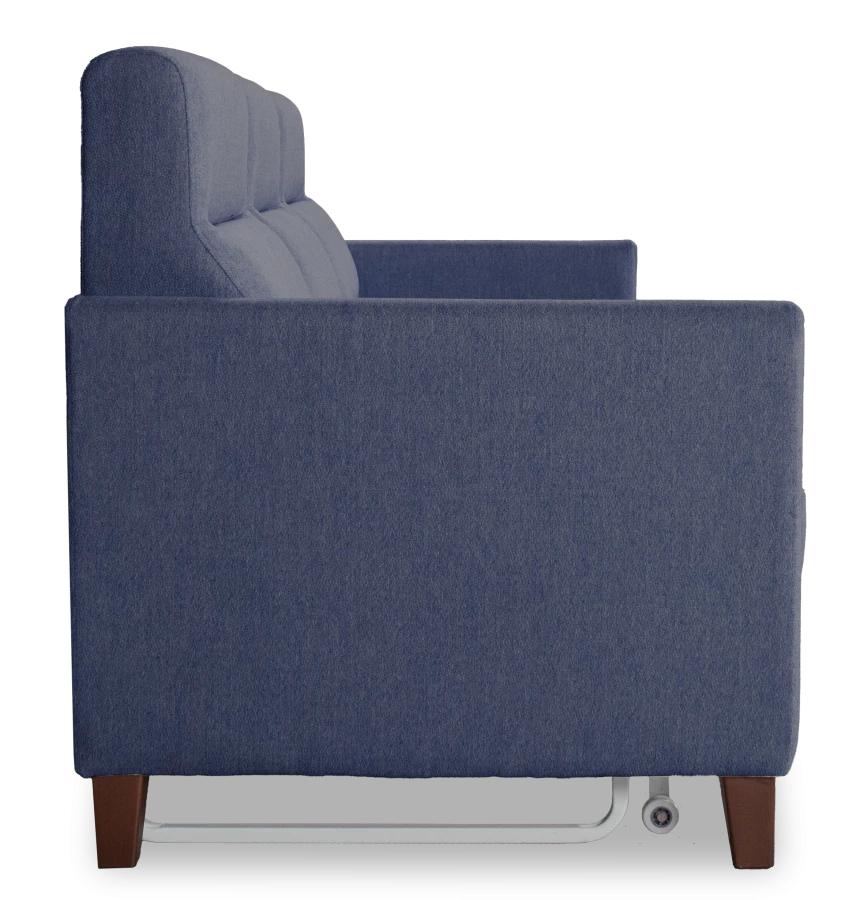 Диван-кровать Марсель велюровый, синий, 223х90х99 см (изображение №6)