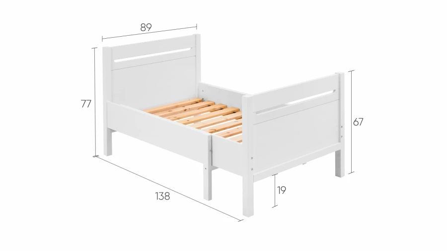 Кровать детская  раздвижная - аналог IKEA /СЫНОД/ИКЕА 80х200 см, белый (изображение №8)