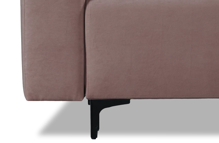 Угловой диван-кровать Халиф, механизм Пантограф, розово-сиреневый велюр, 261х102х96 см (изображение №7)