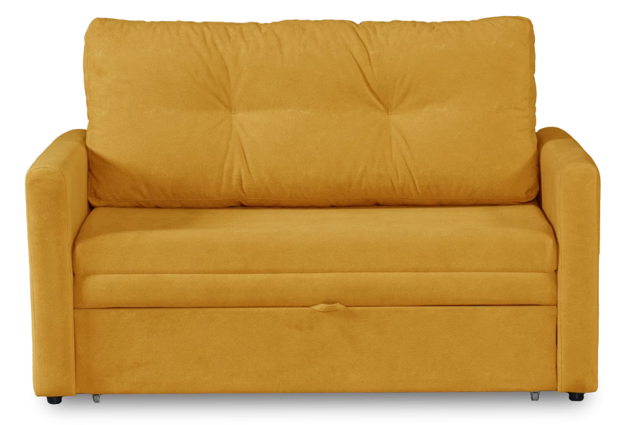 Диван-кровать Юнат 120, раскладной, желтый с мелкими разводами, 142х87х94 см (изображение №3)