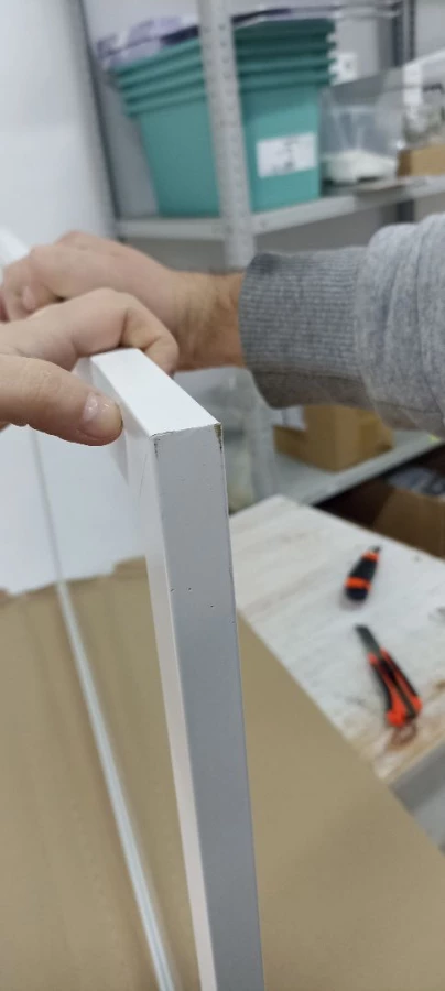 Стеклянная полка - IKEA KOMPLEMENT/КОМПЛИМЕНТ ИКЕА 100х58 см,  белый. Товар уцененный (изображение №2)