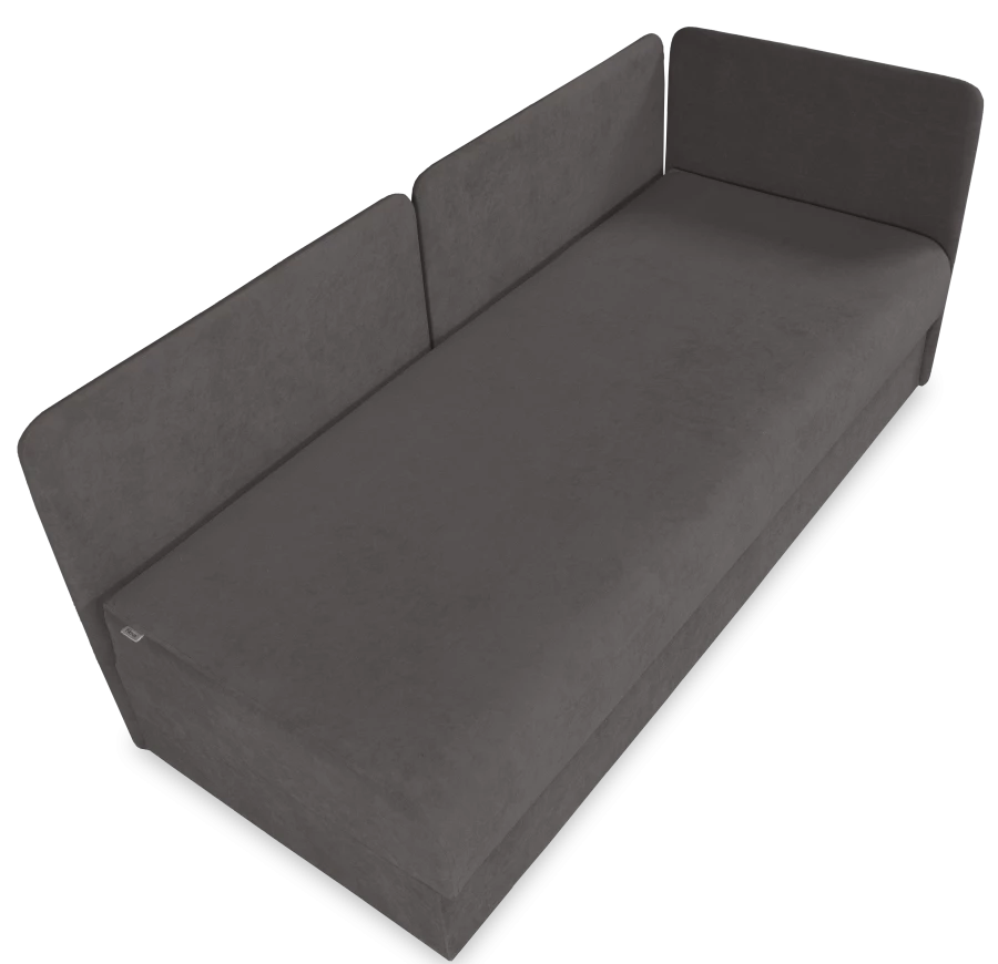 Диван-кровать Орлеан велюровый, раскладной, с ящиком для белья, механизм Книжка, светло песочный велюр, 198х88х81 см (изображение №11)