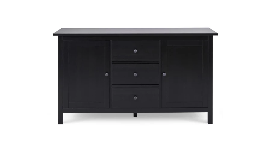 Сервант - аналог IKEA HEMNES / ХЕМНЭС/ ХЕМНЕС / КЫМОР / ИКЕА 157х89х47 см, черный (изображение №2)