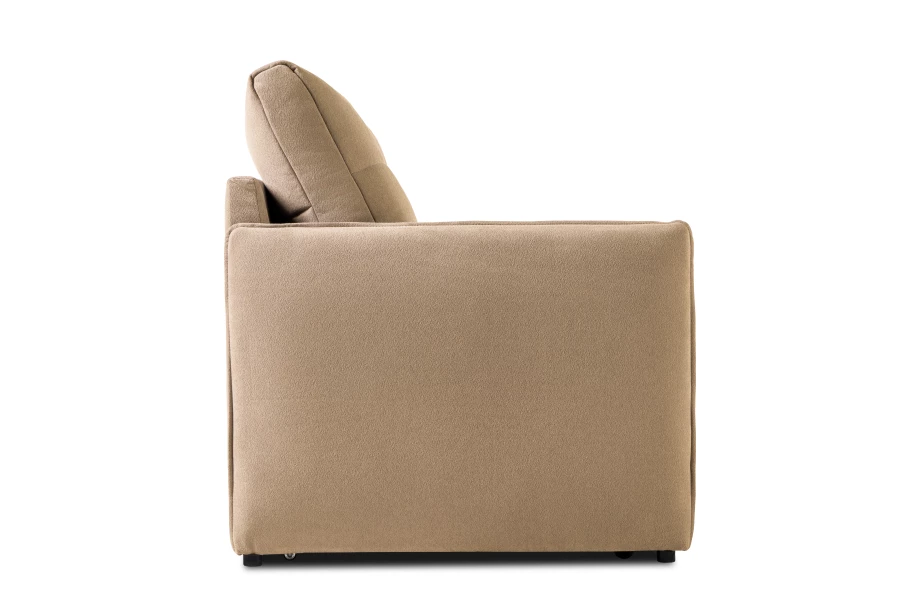 Диван-кровать Панда, велюровый, раскладной, бежевый, 145х101х100 см (изображение №6)