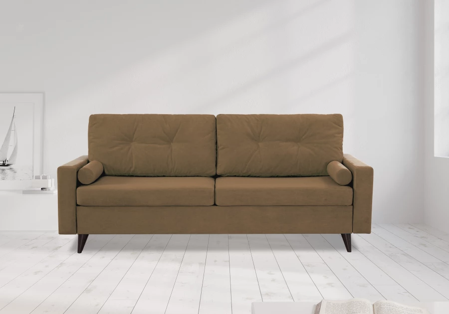 Диван-кровать Фидель, бежево-коричневый, 231х103х98 см (изображение №10)