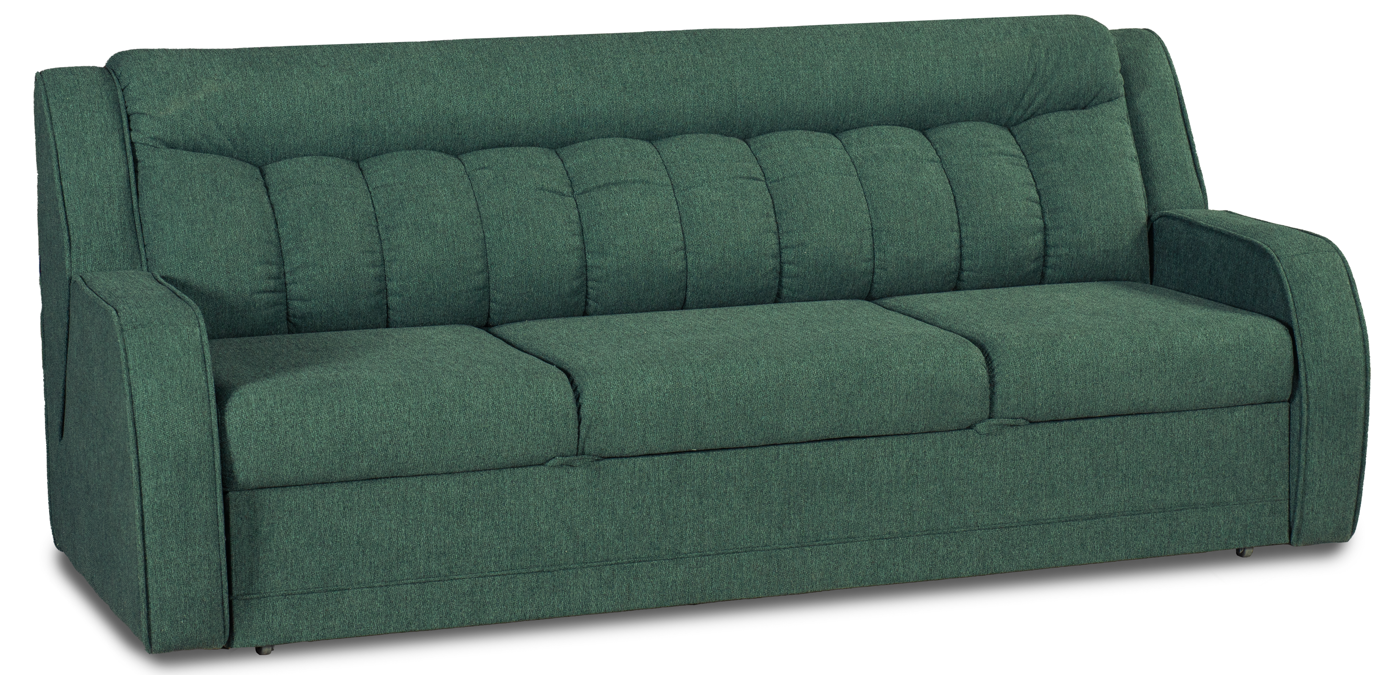 Прямой диван-кровать Блистер, раскладной, зеленый, 231х96х96 см