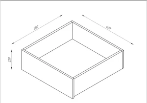 Ящик под кровать выкатной ОРИОН - аналог IKEA BRIMNES 60 см, сонома