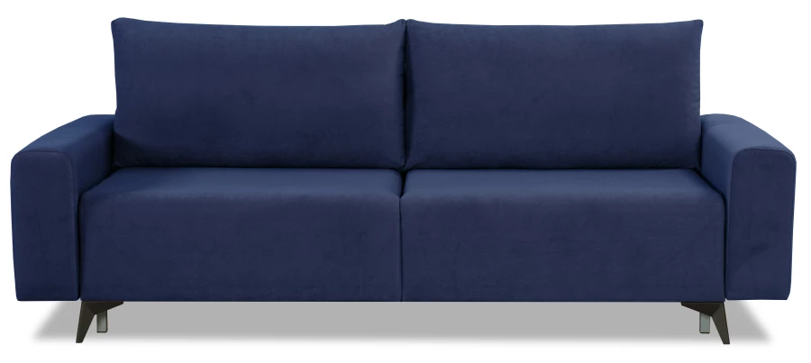 Диван-кровать Халиф велюровый, механизм Еврокнижка, синий, 241х105х98 см (изображение №2)