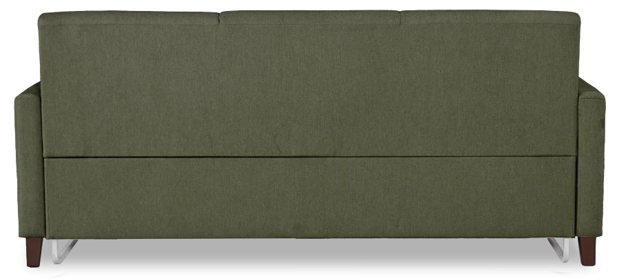 Прямой диван-кровать Марсель, велюровый, темно-зеленый, 223х90х99 см (изображение №7)