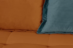 Второе фото. Прямой диван-кровать Аккорд, велюровый, раскладной, терракотовый, 192х100х95 см