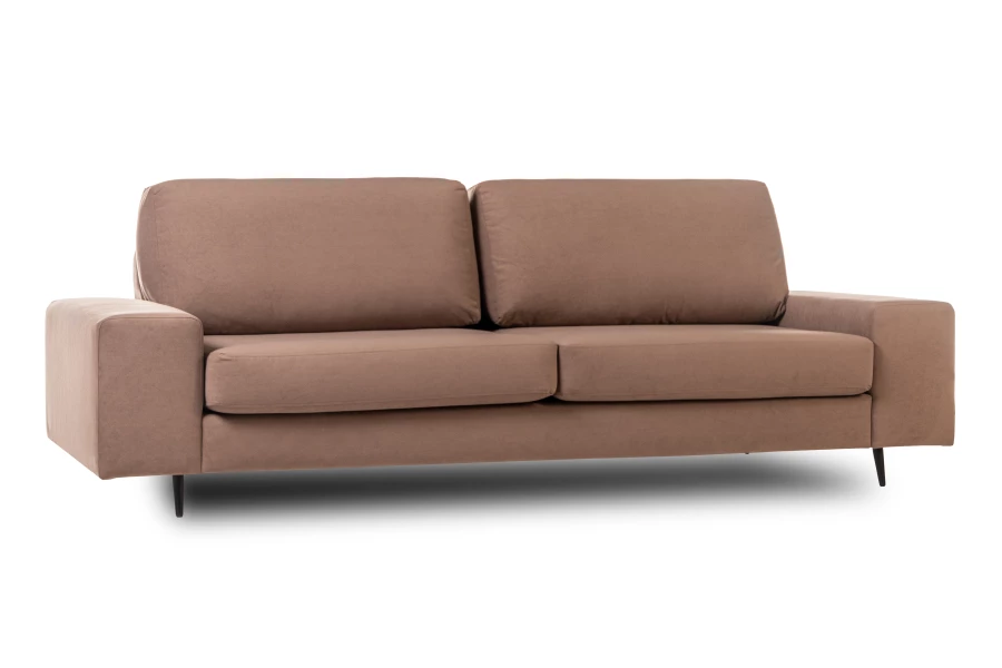 Диван-кровать Натали, велюровый, раскладной, какао, 251х104х88 см (изображение №7)