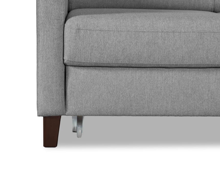 Диван-кровать Марсель велюровый, серый,  223х90х99 см (изображение №7)