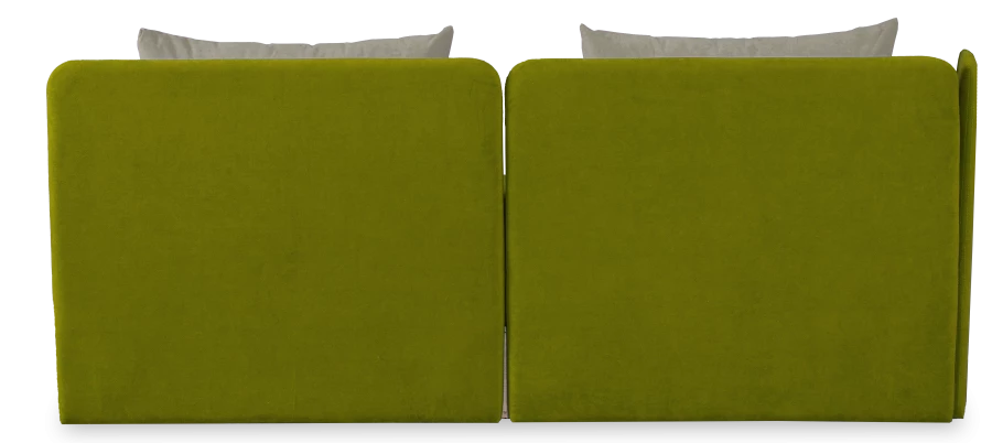 Диван-кровать, Орлеан велюровый, раскладной, с ящиком для белья, механизм Книжка, светло-серый велюр,  198х88х81 см (изображение №11)