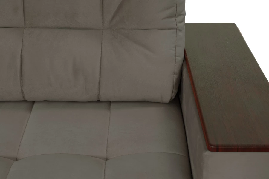 Диван-кровать Элегант, песочно-серый, 253х106х99 см (изображение №9)