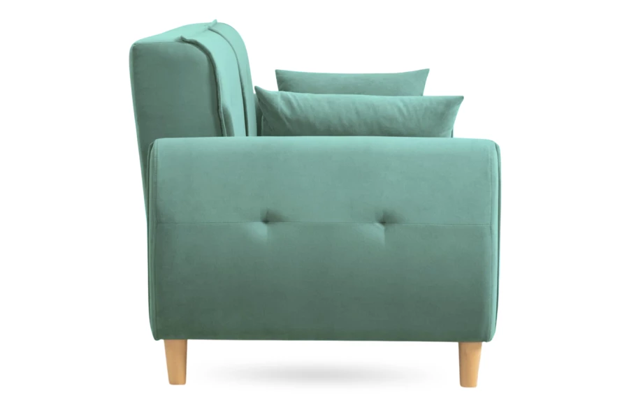 Диван-кровать раскладной Тога, фисташковый велюр, 170х92х82 см (изображение №7)