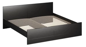 Кровать двойная СИРИУС - аналог IKEA BRIMNES, 160x200 см, Дуб Венге