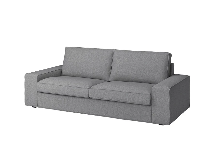 KIVIK Чехол на 3-местный диван, Тибблби бежевый/серый, КИВИК ИКЕА (изображение №2)