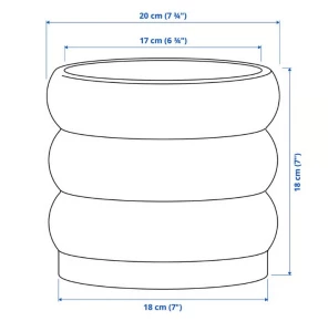 Второе фото. Кашпо IKEA HASSELBUKETT/ХАССЕЛБУКЕТТ ИКЕА, 15 см, зеленый
