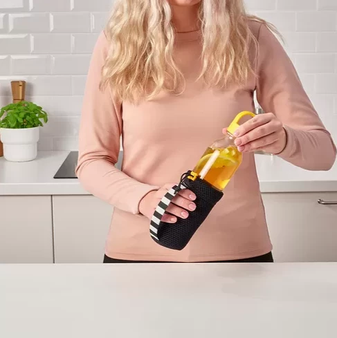 HOPTRASSLA ХОПТРАССЛА Чехол для бутылки, черный, 6x15 см (изображение №2)