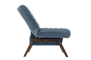 Второе фото. Диван-кровать Каир (БД), сине-серый, замша, 188х73х88 см