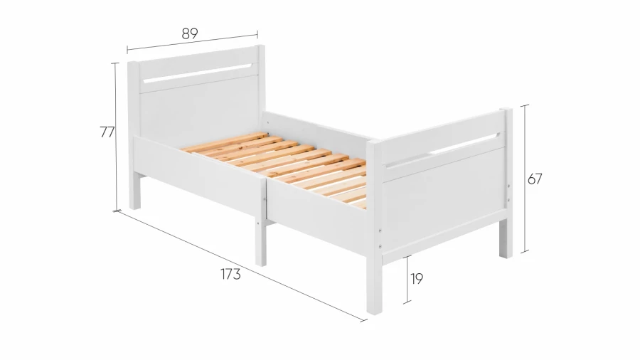 Кровать детская  раздвижная - аналог IKEA /СЫНОД/ИКЕА 80х200 см, белый (изображение №7)