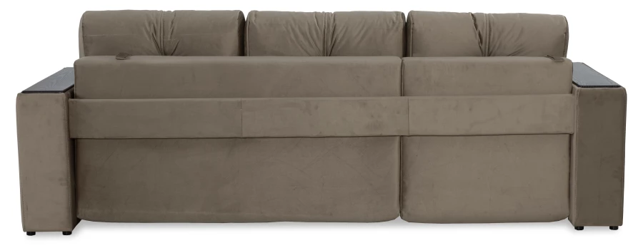 Прямой диван-кровать Спинер, раскладной, песочно-серый, 256х108х90 см (изображение №12)