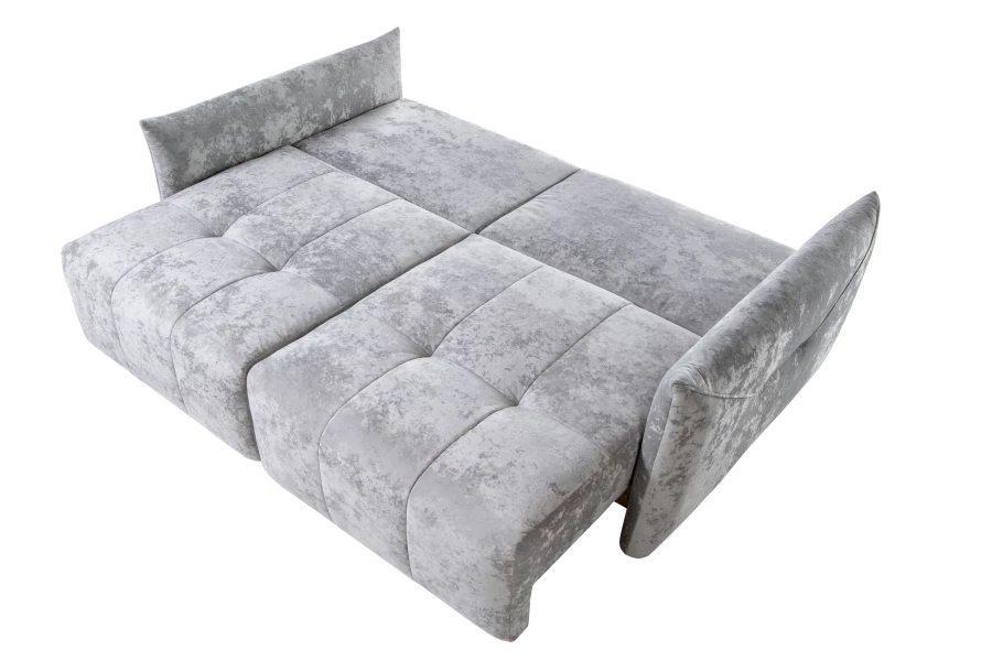 Диван-кровать Таип 2, велюровый, раскладной, светло-серый велюр, 235х128х86 см (изображение №7)