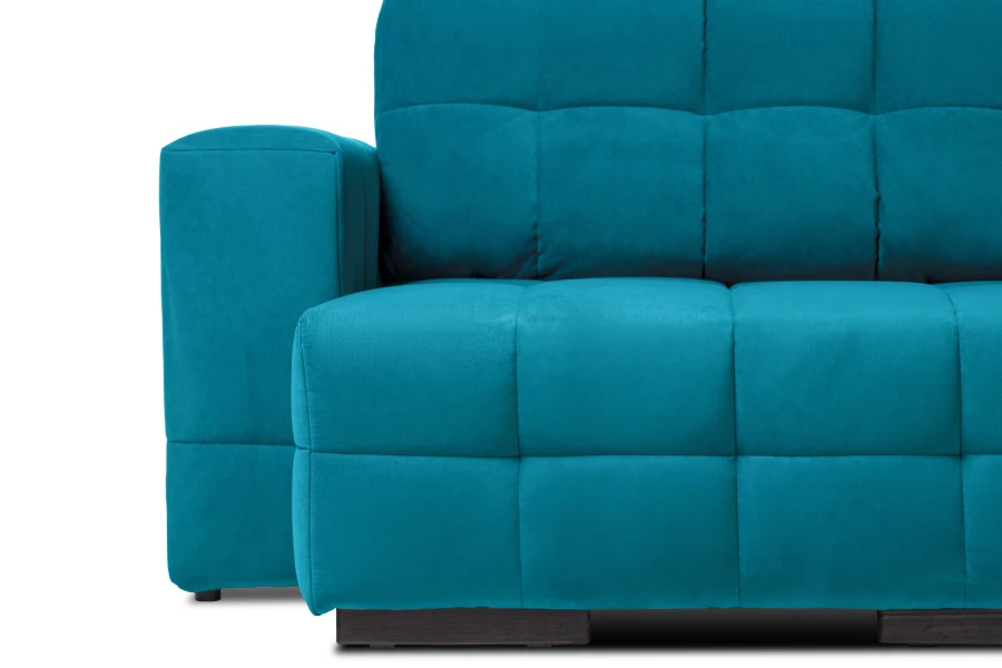 Диван-кровать Реал 2, велюровый, раскладной, бирюзовый велюр, 350х180х90 см (изображение №4)