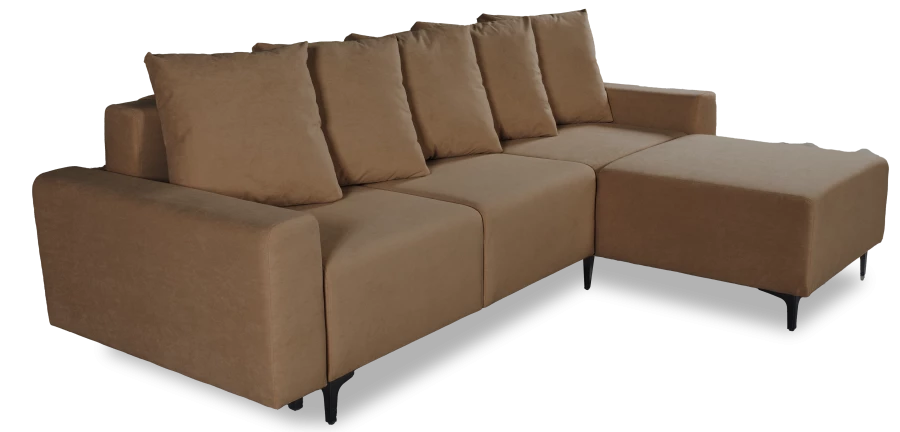 Угловой диван-кровать Халиф, какао велюр 261х102х96 см (изображение №2)