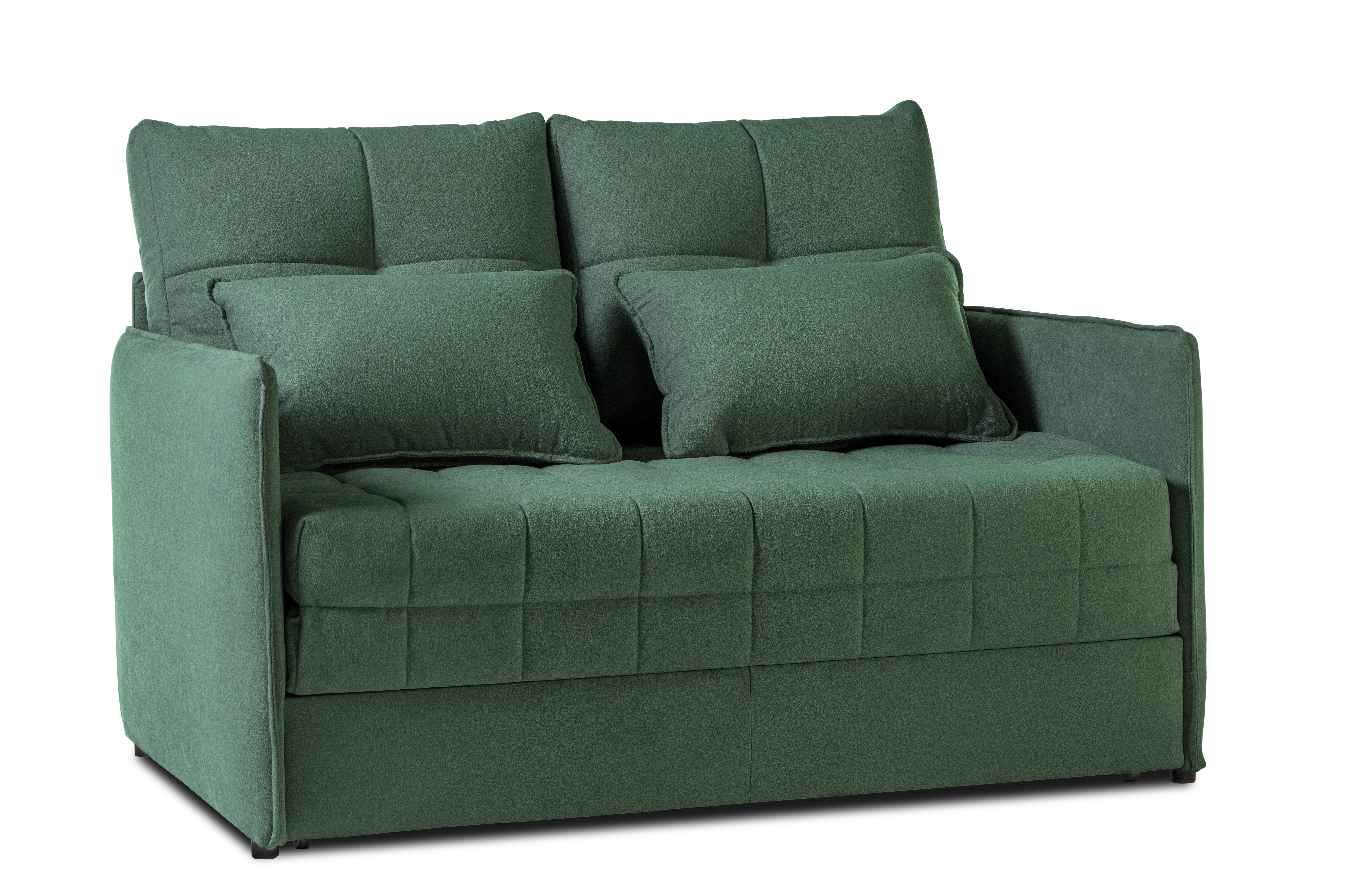 Диван-кровать Панда, велюровый, раскладной, зеленый, 145х101х100 см