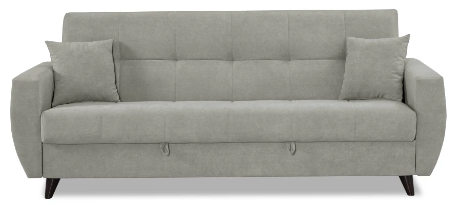 Диван-кровать Бетти 2, велюровый, раскладной, серый, 236х88х96 см (изображение №2)