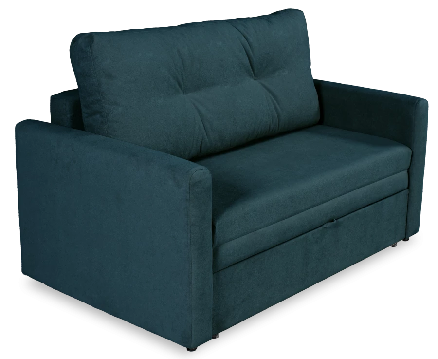 Диван-кровать Юнат 120, раскладной, синий с мелкими разводами, 142х87х94 см (изображение №5)