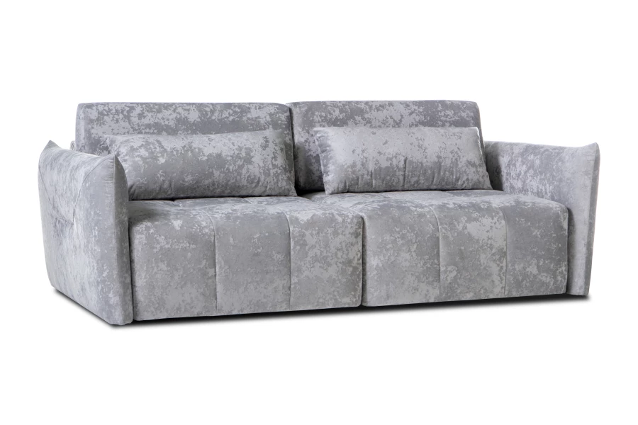 Диван-кровать Таип 2, велюровый, раскладной, светло-серый велюр, 235х128х86 см (изображение №1)