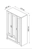 Шкаф комбинированный 3 двери и 1 ящик СИРИУС - аналог IKEA BRIMNES, сонома (изображение №4)