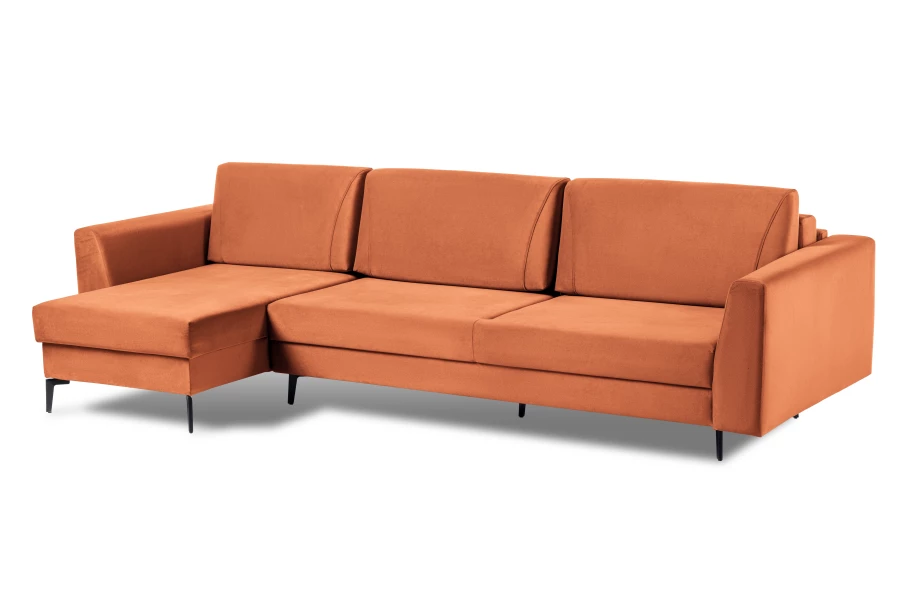 Диван-кровать Тенериф 1, велюровый, раскладной, терракотовый велюр, 315х157х70 см (изображение №4)