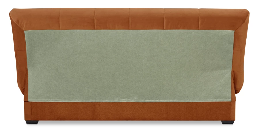 Прямой диван-кровать Аккорд, велюровый, раскладной, терракотовый, 192х100х95 см (изображение №10)