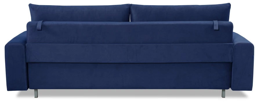 Диван-кровать Халиф велюровый, механизм Еврокнижка, синий, 241х105х98 см (изображение №9)