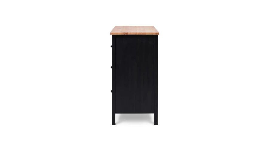 Комод с 3 ящиками - аналог IKEA HEMNES / ХЕМНЭС/ ХЕМНЕС / КЫМОР / ИКЕА 108х96х50 см, черный/светло-коричневый (изображение №3)