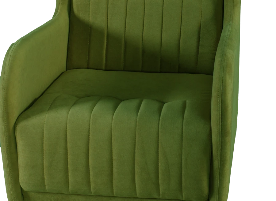 Кресло мягкое Градара, нераскладной, велюр, болотно-зеленый, 66х84х102 см (изображение №7)